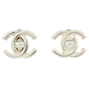 Chanel CC Turnlock Earrings Clip-On Silver Small 97P 125143