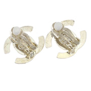 Chanel CC Turnlock Earrings Clip-On Silver Small 97P 125143