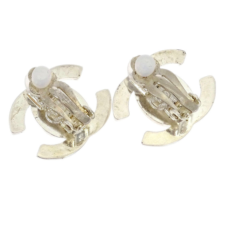Chanel CC Turnlock Earrings Clip-On Silver Small 97P 125143