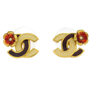 Chanel Piercing Earrings Gold CC 03P 125144