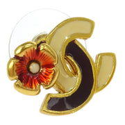 Chanel Piercing Earrings Gold CC 03P 125144