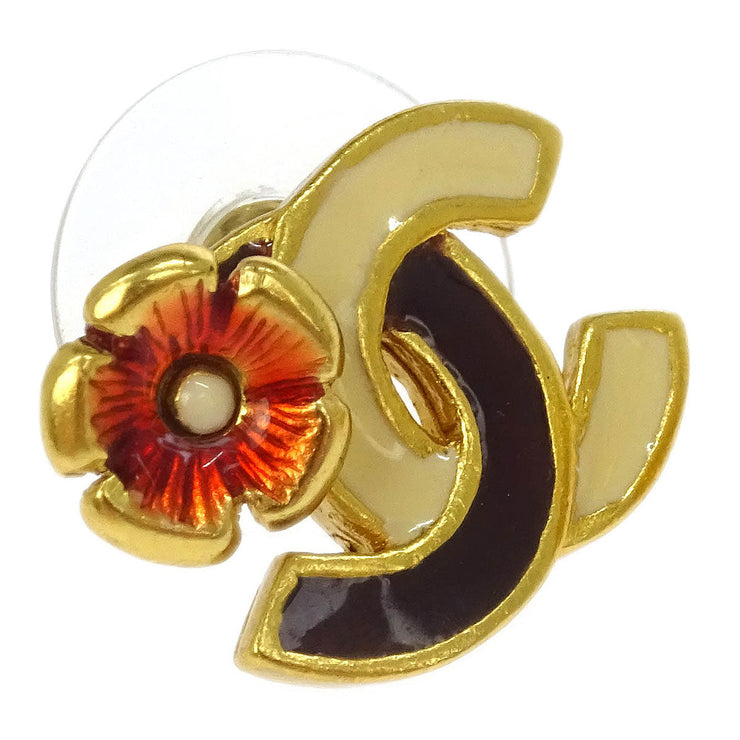 Chanel Piercing Earrings Gold CC 03P 125144