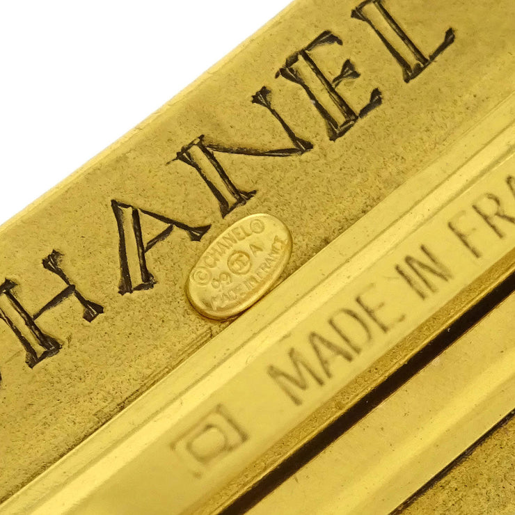 Chanel Hair Clip Barrette Hair Accessories Gold 99A 125145