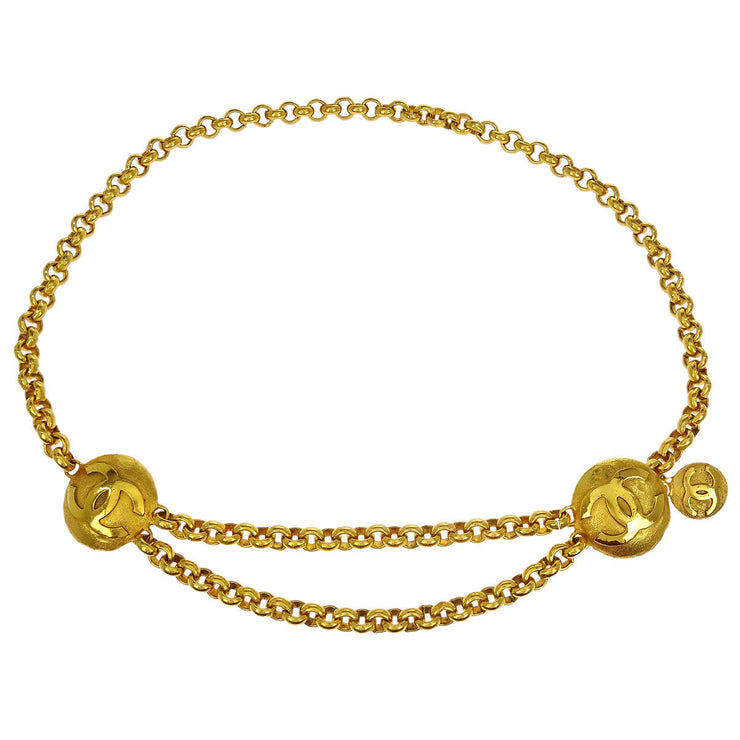 Chanel Chain Belt Medallion Gold 6123/29 Small Good 125146
