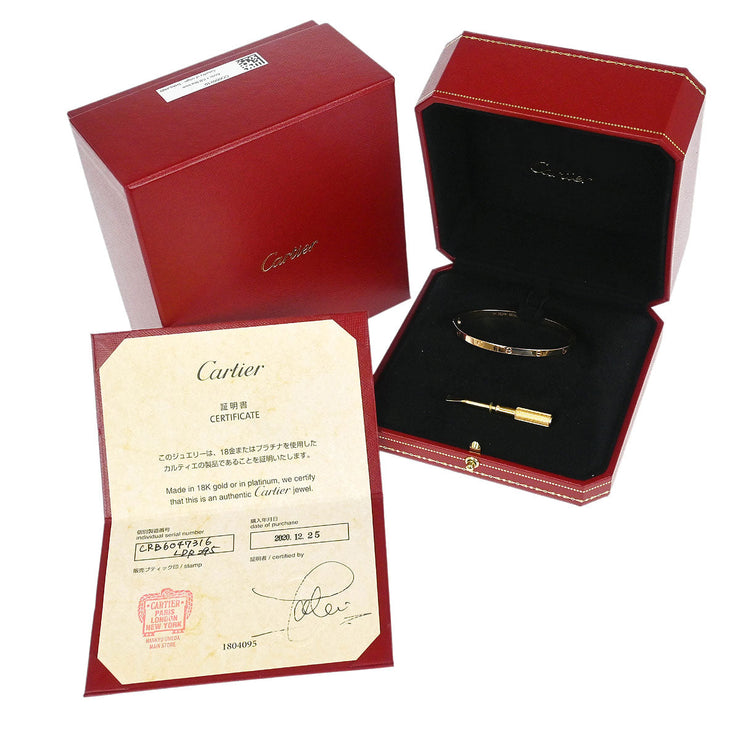 Cartier Love Bracelet Bangle Small LDR295 Au750 #16 125151
