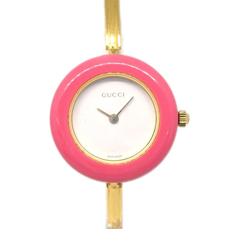 Gucci 11/12.2 Change Bezel Chameleon Quartz Watch SS 125158