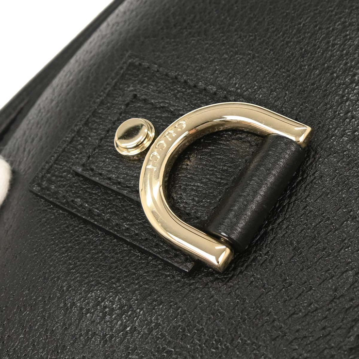 Gucci Black Leather Abbey D Ring Handbag 130939 2123 125162
