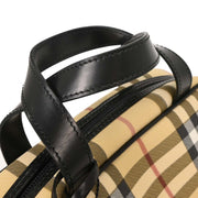 Burberry Beige Black PVC Burberry Check Handbag 125164