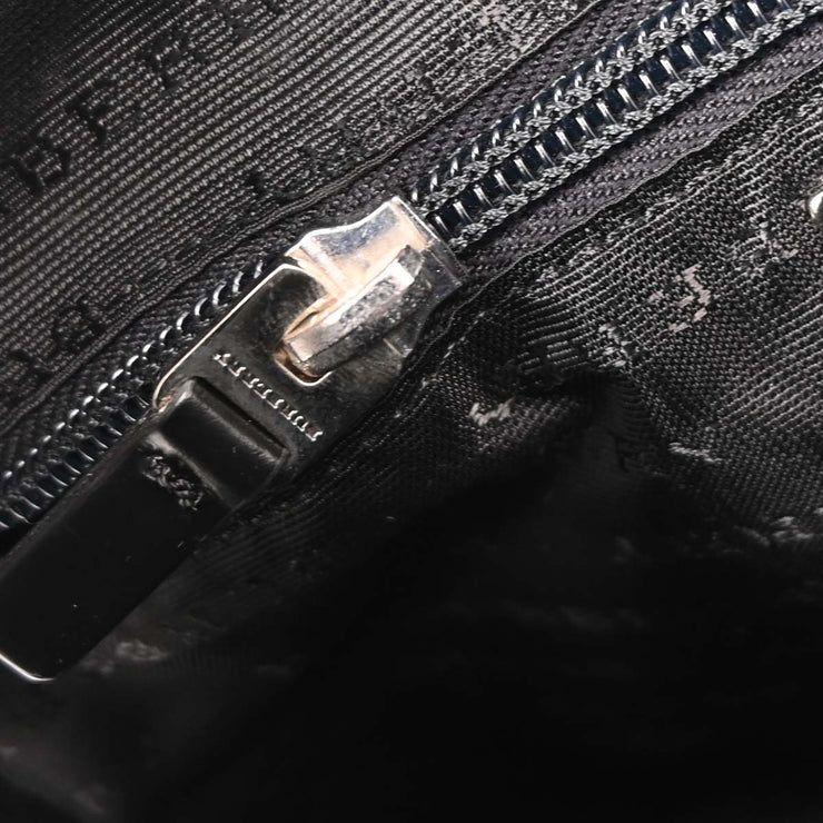 Burberry Beige Black PVC Burberry Check Handbag 125164