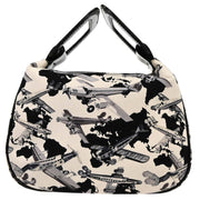 Chanel White Canvas Handbag 125166