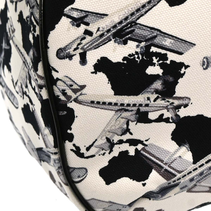 Chanel White Canvas Handbag 125166