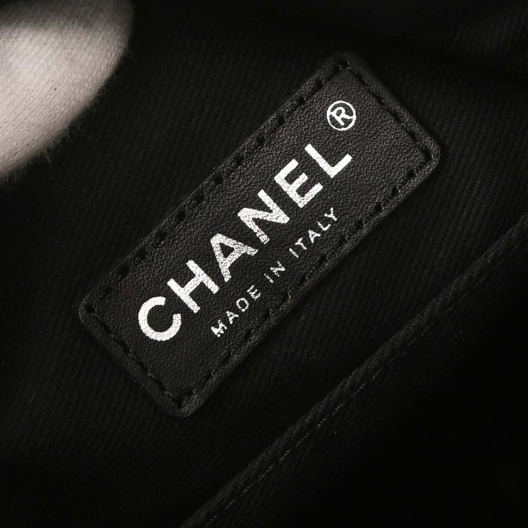 Chanel White Canvas Handbag 125166