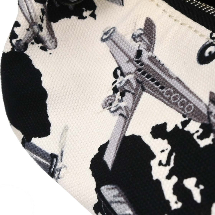 Chanel White Canvas Handbag 125166