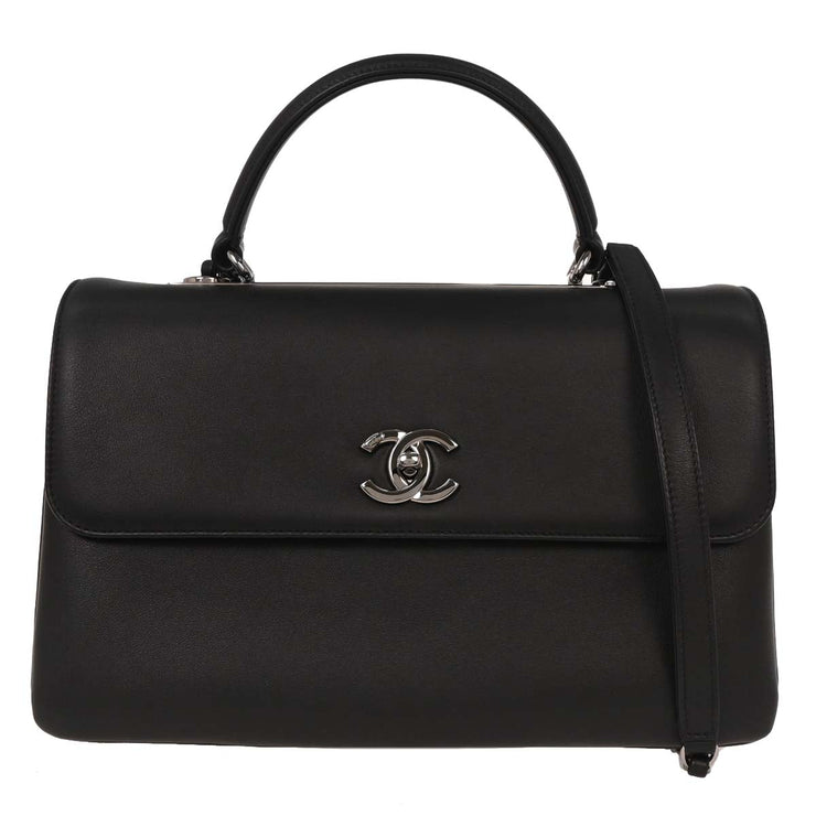 Chanel Black Calfskin Trendy CC Top Handle 2way Handbag 125167