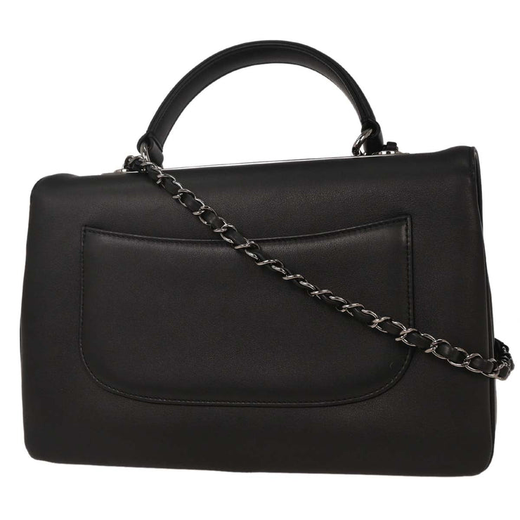 Chanel Black Calfskin Trendy CC Top Handle 2way Handbag 125167