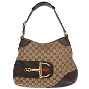 Gucci Beige GG Horsebit Hobo Handbag 137388 203998 125172