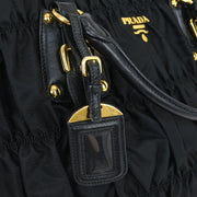 Prada Black Nylon 2way Tote Handbag 14 125174