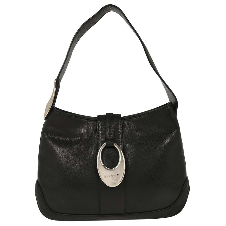 Bvlgari Black Leather Handbag APEGEA 125175