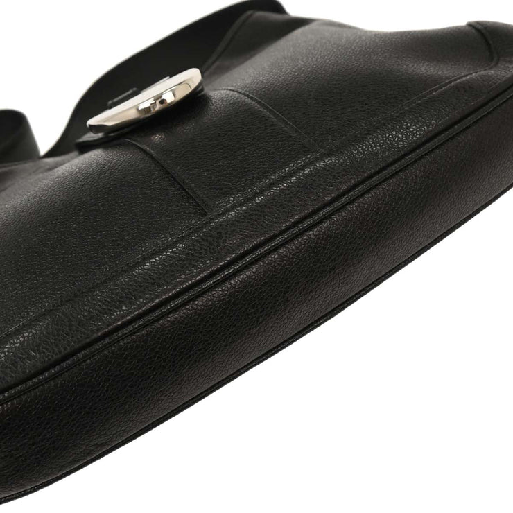 Bvlgari Black Leather Handbag APEGEA 125175