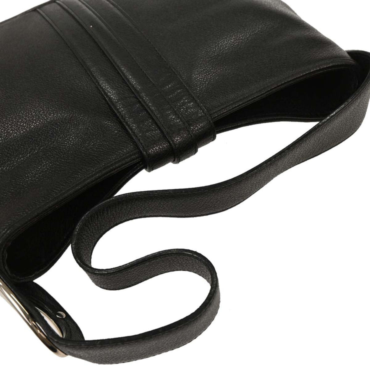 Bvlgari Black Leather Handbag APEGEA 125175