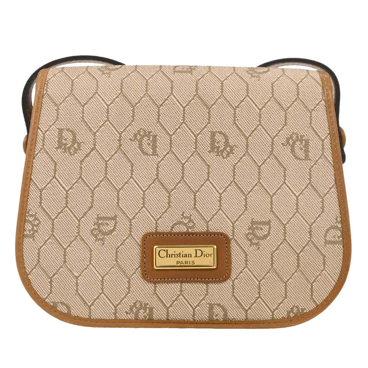 Christian Dior Beige Honeycomb Shoulder Bag 125178