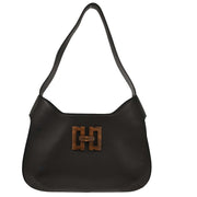 Salvatore Ferragamo Black Leather Shoulder Bag E 21 7723 125179