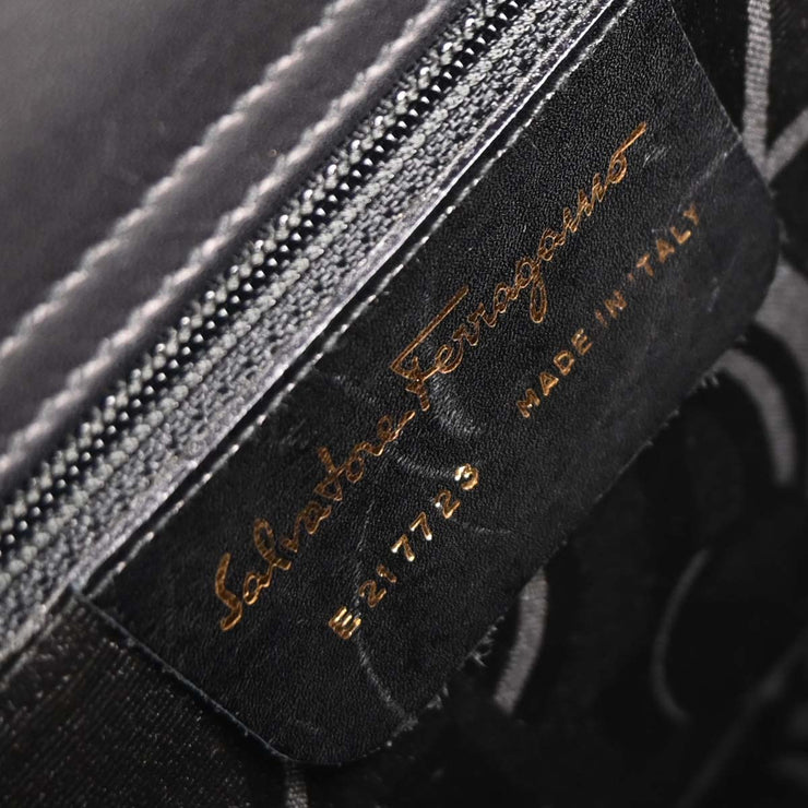 Salvatore Ferragamo Black Leather Shoulder Bag E 21 7723 125179