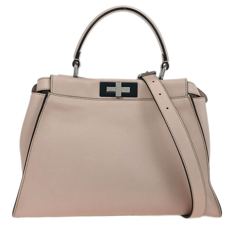 Fendi Light Pink Leather Peekaboo 2way Handbag 8BN290-3ZN-189-3262 125183