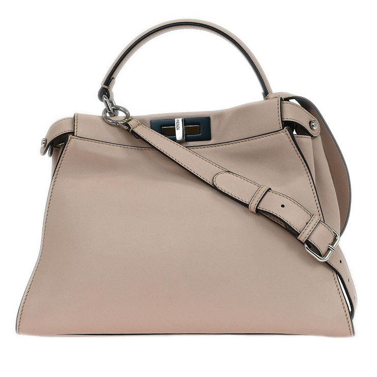 Fendi Light Pink Leather Peekaboo 2way Handbag 8BN290-3ZN-189-3262 125183