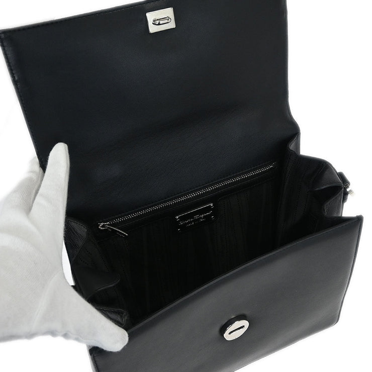 Salvatore Ferragamo Black Vara 2way Handbag AU-21/D846 125185