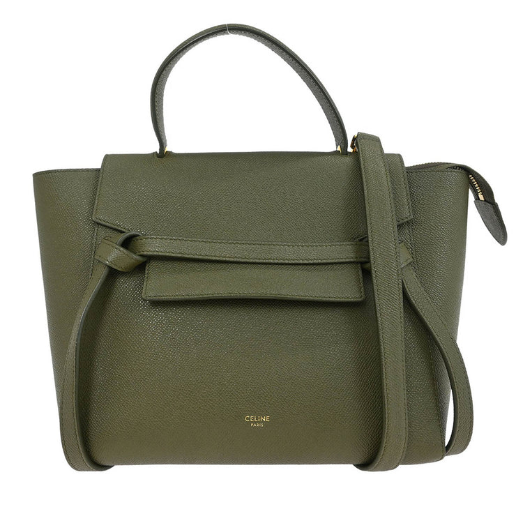 Celine Khaki Belt Bag 2way Handbag U-PB-0199 125186
