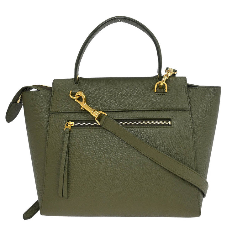Celine Khaki Belt Bag 2way Handbag U-PB-0199 125186