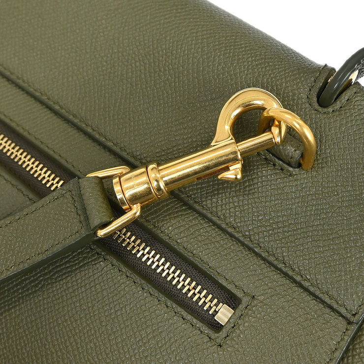 Celine Khaki Belt Bag 2way Handbag U-PB-0199 125186