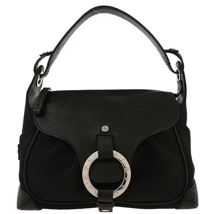 Bvlgari Black Canvas Logomania Handbag ABELEL 125187