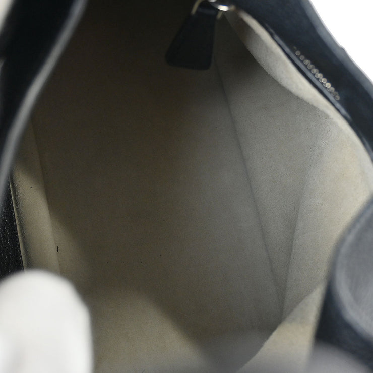 Prada Black Leather Hobo Handbag 31/I 125188