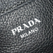 Prada Black Leather Hobo Handbag 31/I 125188