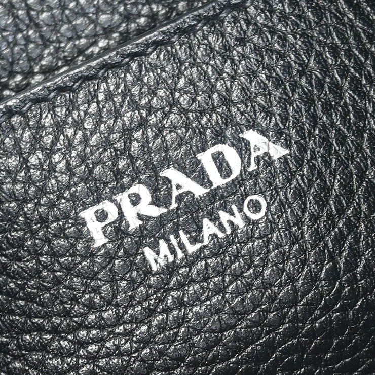 Prada Black Leather Hobo Handbag 31/I 125188