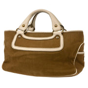 Celine * Brown Canvas Handbag SC-SA-1016 125190