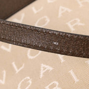 Bvlgari Beige Canvas Logomania Shoulder Bag ABEBEG 125193