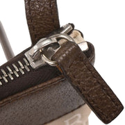 Bvlgari Beige Canvas Logomania Shoulder Bag ABEBEG 125193