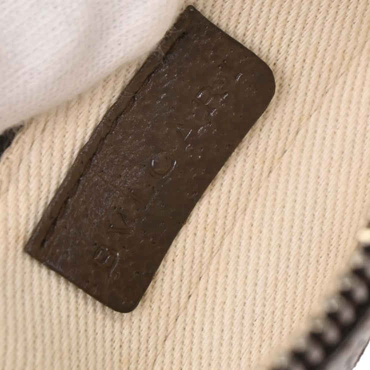 Bvlgari Beige Canvas Logomania Shoulder Bag ABEBEG 125193