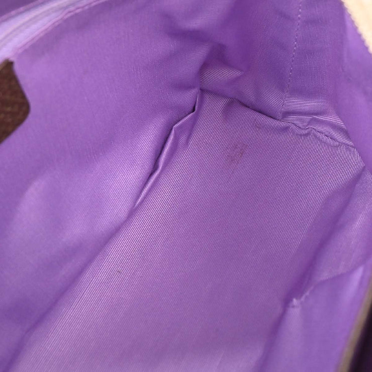 Bvlgari Beige Canvas Logomania Handbag APEBER 125194