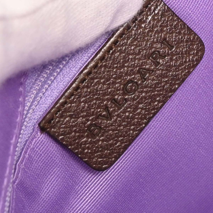 Bvlgari Beige Canvas Logomania Handbag APEBER 125194