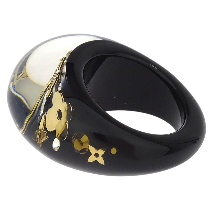 Louis Vuitton Black Berg Inclusion Ring M65308 #L #56 GA0161 125202