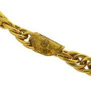 Chanel CC Chain Pendant Necklace Rhinestone Gold 125204