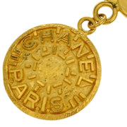 Chanel Brooch Pin Gold CC Medallion Dangle 96P 125205