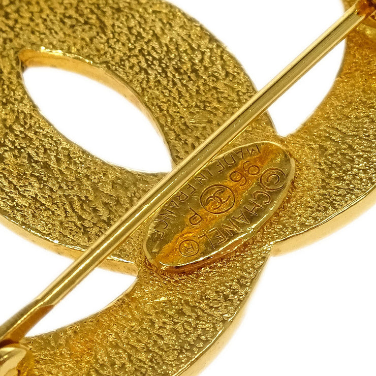 Chanel Brooch Pin Gold CC Medallion Dangle 96P 125205