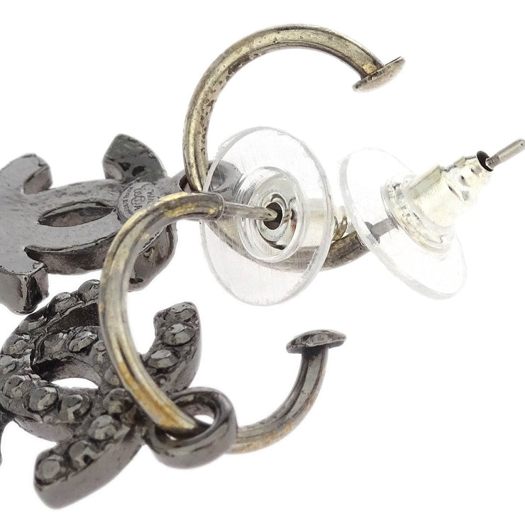 Chanel Piercing Dangle Earrings Silver CC 06A 125207