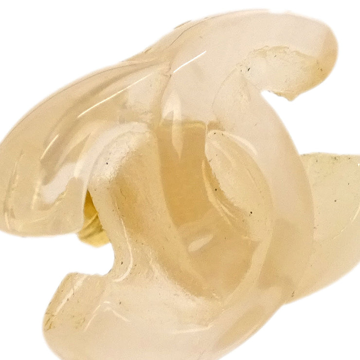 Chanel Piercing Earrings Clear CC 01P 125208