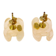 Chanel Piercing Earrings Clear CC 01P 125208